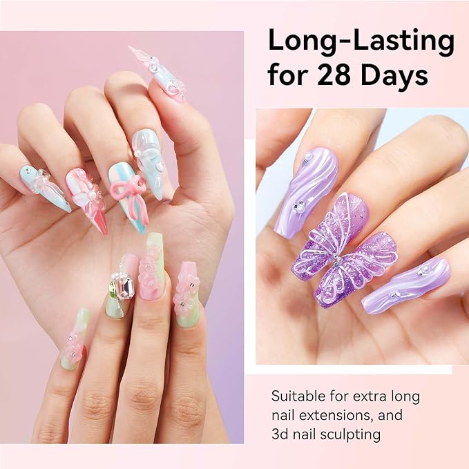 18g Solid Builder Gel for Nails 15g 3D Nail Sculpting Gel for Nail Art, Clear Non-Stick Hand For Modeling, Sculpture, Nails Extension UV/Led Manicure DIY At Hom