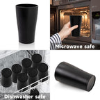 ejonirinjonir EI 15oz Black Wheat Straw Cups Set of 8, Drinking Glasses - Image 5