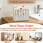 Reversible Napkin Holder for Table Silver | 2-in-1 Gold Metal Cocktail Napkin - Image 6
