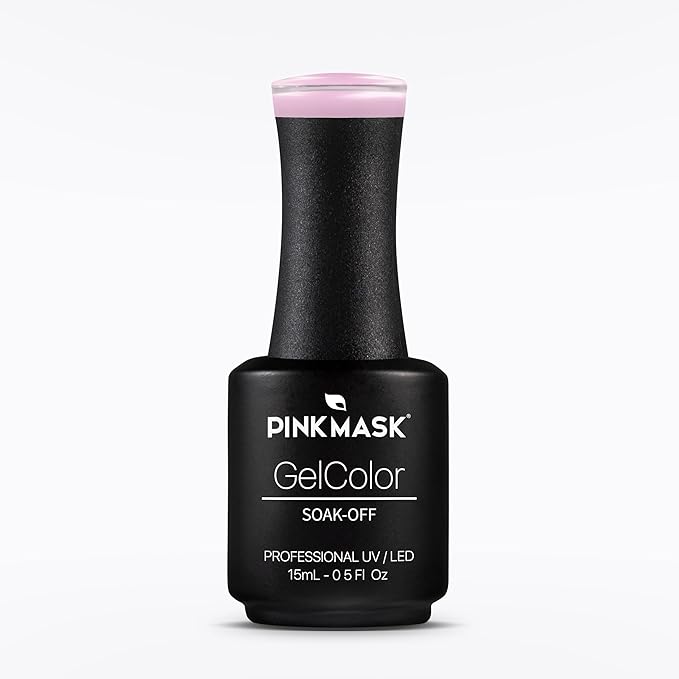 PINK MASK Gel Color Nail Polish Sakura - Haru Col. 15ml / o.5 oz - UV/LED Gel Polish, Non Wipe, Long Lasting, Soak Off Formula