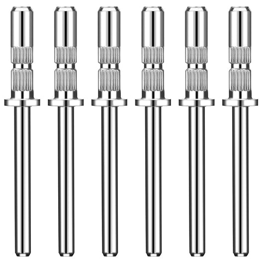 6 Pcs Mandrel Bits for Small Sanding Bands, 3 mm Small Mandrel Nail Bit Sanding Bits for Nails Drill Sandings Band Nails Drills Bit for Electric File Sanders Manicure Pedicures Tool Home Salon