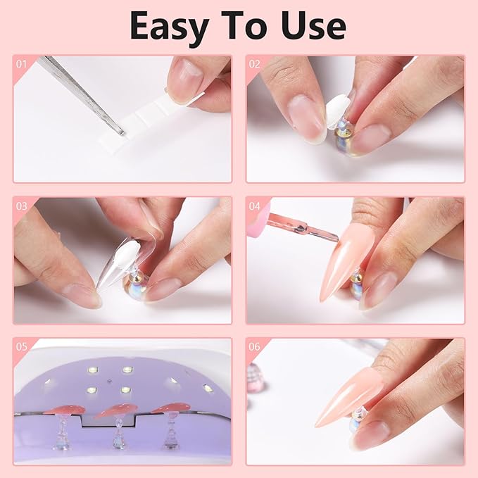 Etercycle Nail Stand Acrylic Nail Art Display Stand Practice Nail Holder for Painting Nails Magnetic Practice Stands with Reusable Putty (Clear)
