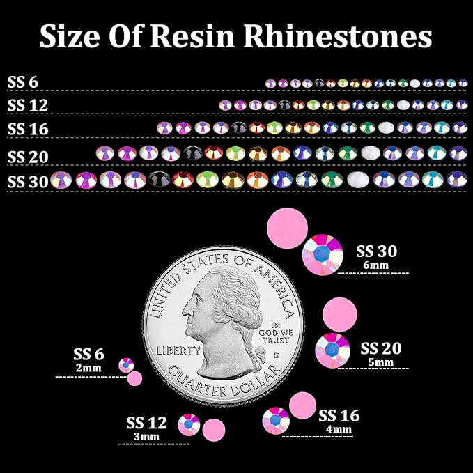 6000pcs 4mm Resin Rhinestones Bulk, Pink AB Flatback Round Jelly Rhinestones Bedazzling Non Hotfix Crystal Gems Large Quantity Wholesale for DIY Crafts Clothes Bottles Tumblers Face Makeup Manicure