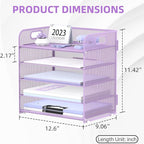 5 Trays Paper Organizer Letter Tray - Image 5