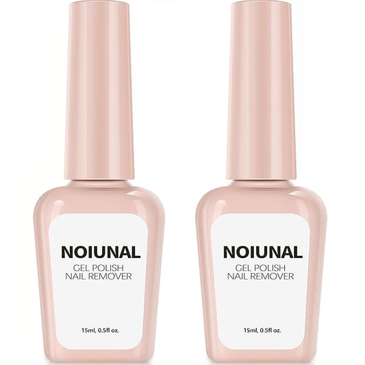 Acetone-Free Gel Nail Polish Remover 2 Pack 15ml – 3-5 Minute Soak Off for Gel Nails, No Soaking or Wrapping Needed, Home Use