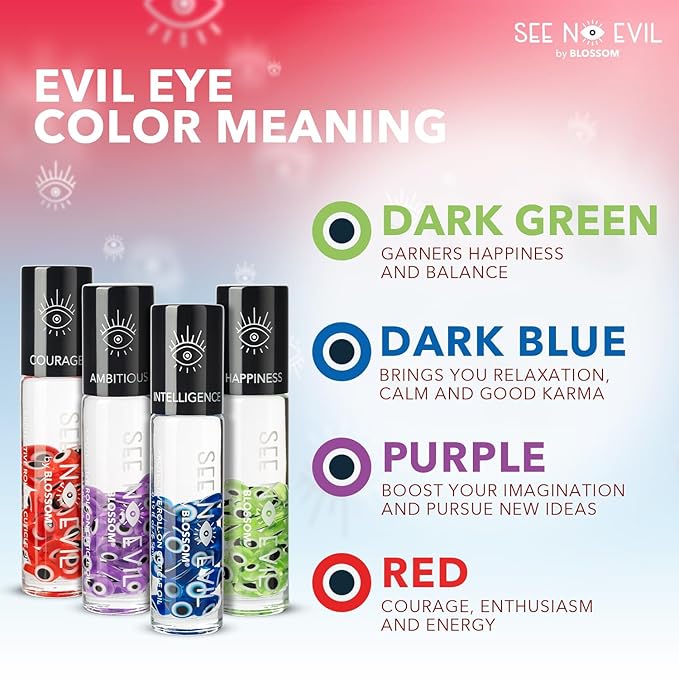 Blossom Cuticle Oil, See No Evil Scented Roll on Cuticle Oil for Nails, Rollerball Application for Nail Support, Cruelty Free, 0.19oz, Courage Rose