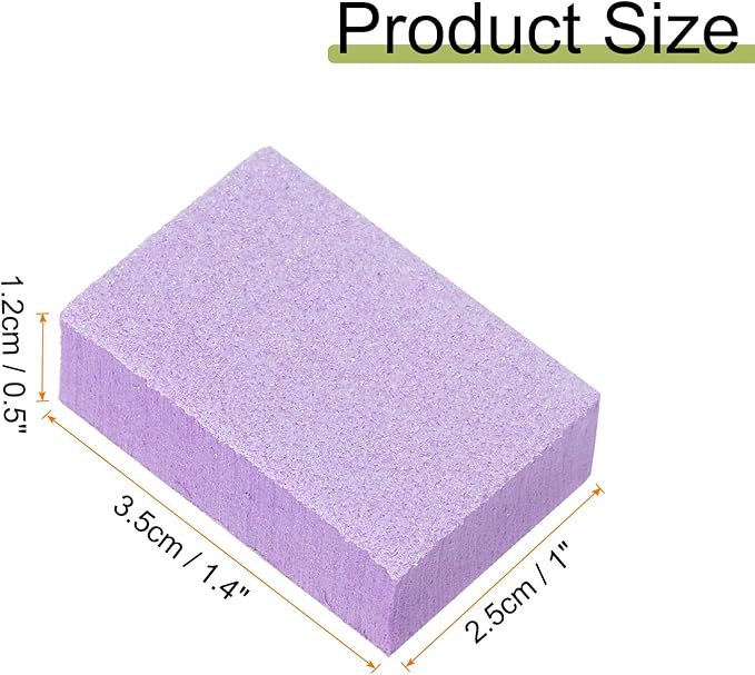 HARFINGTON 100pcs Nail Buffer Blocks 120 Grit Nail Sanding Buffing File Block Manicure Tool for Acrylic Nail Shine Polishing Buffer, Purple