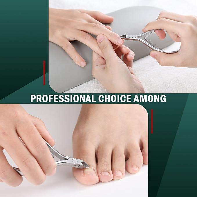 FVION Cuticle Clippers - Precision Cuticle Cutter, Extremely Sharp Cuticle Scissors, Stainless Steel Nail Cuticle Remover, Cuticle Nipper, and Professional Manicure Tool (4mm Jaw)