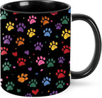 Yrebyou Paw Print Coffee Mug 11oz Ceramic Cup by Yrebyou