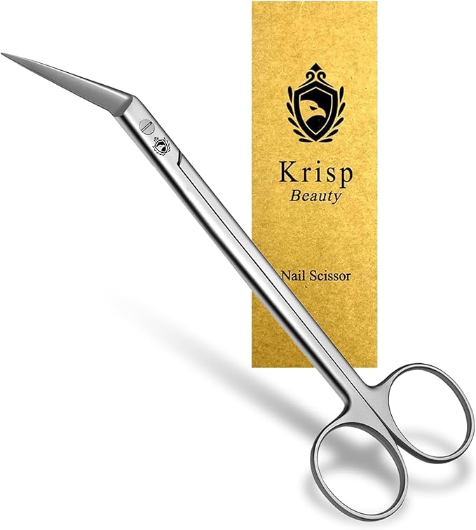 Long Handle Toenail Scissors - 6” Long Handled Nail Clippers for Seniors Podiatrist Manicure Pedicure Podiatry for Elderly Men Women Ingrown Toe Nails Fingernail Cuticle Trimmer Cutter Stainless Steel