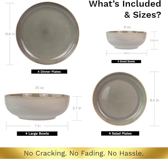 Sango 16-Piece Stoneware Dinnerware Set - Image 5