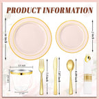 350PCS Pink Disposable Plates - Image 8