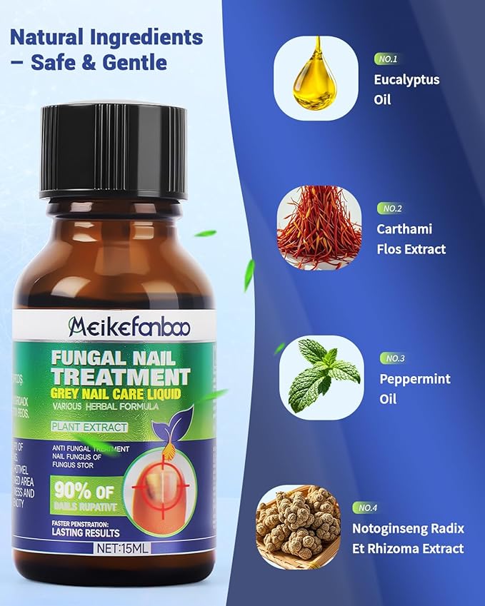 Nail Care Solution with Tea Tree Oil for Nails – Fast-Absorbing, Hydrating Nail Serum for Fingernails & Toenails – Botanical Herbal Formula Supports Healthy-Looking Nails – 0.50 Fl Oz (2 Pack)