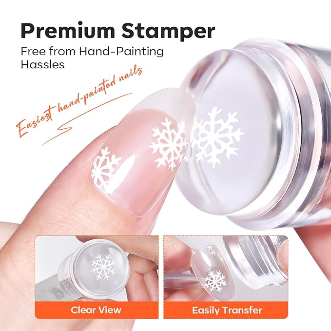 modelones 16 PCS Gel Nail Polish Stamping Plate Set, French Tip Tool Stamper & Scraper, Gold Silver Pearl Chrome Powder Proof Matte Top Coat 2 Colors Painting Gel for Nail Art Fall Manicure Gift Kit