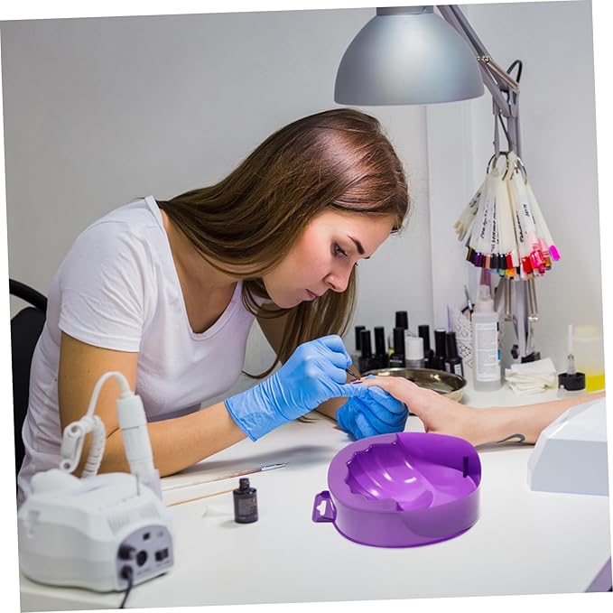 Nail Art Bowl Manicure Soaking Bowls Bubble Hand Soaking Bowl Rectangular Nail Care Bowl Plastic Material Easy to Use