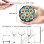 Daisy Coasters for Drinks, Daisy Decor Bar Drink Coasters for Coffee Table - Image 5