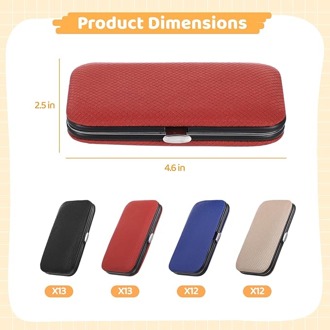 50 Pcs Bulk Nail Kits, Manicure Kit in 4 Colors for Women Professional, 8-in-1 Manicure Set Bulk with Steel Tools, Multicolor Textured Cases, Portable Travel Size