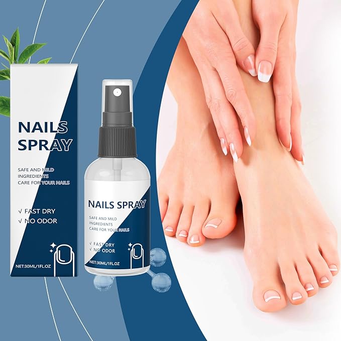 Nails Spray Fast-Drying Nail Care Moisturizer with No Odor Formula for Men & Women, Safe Mild Ingredients, 30ml/1fl oz