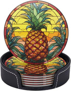 Pineapple Coasters for Drinks, Pineapple Decor Bar Drink Coasters for Coffee - Image 2