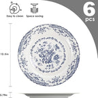 Dinner Plates, Ceramic Plates Set of 6, Kitchen Plates Microwave Safe, Kitchen - Image 2