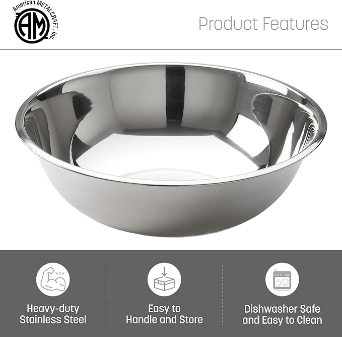 American Metalcraft 2 qt Stainless Steel Mixing Bowl - Image 3