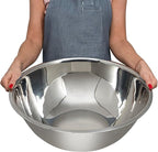 16 Quart Large Stainless Steel Mixing Bowls Set, Nesting Bowls | Extra Large by WHYSKO