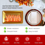 Plastic Serving Tray Set, Hard Plastic Serving Platters - Image 5