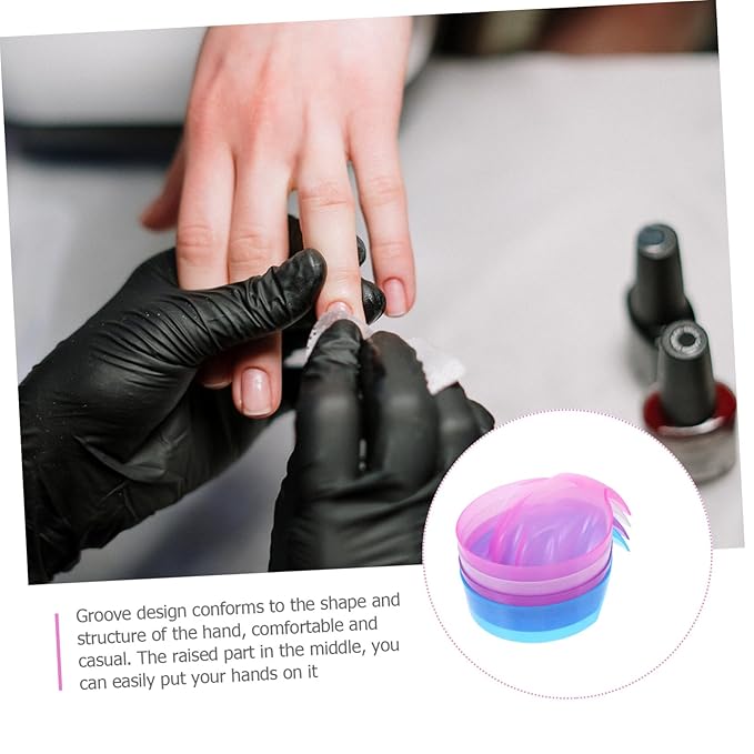 4pcs Nail Soaking Bowls for Manicure Random Colors Nail Art Tool for Salon Use and Cuticle Care