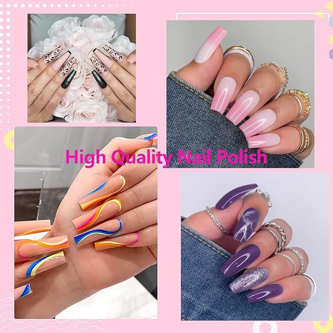 36 Colors Gel Paint Kit, Solid Gel Nail Polish Set with Nail Brush for Nails Art Whole Set Starter Manicure Nail Art Design Salon DIY at Home