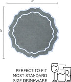 Linen Coasters for Drinks Set of 6, Fabric Coasters - Image 3
