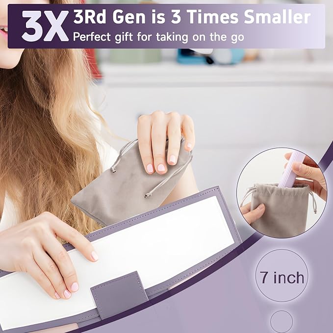 Professional Nail Drill Set, 2,0000 RPM Electric Nail File with 12 Grinding Head & 100Pcs Sanding Bands for Acrylic Gel Nails, Manicure and Polishing (Light Purple)
