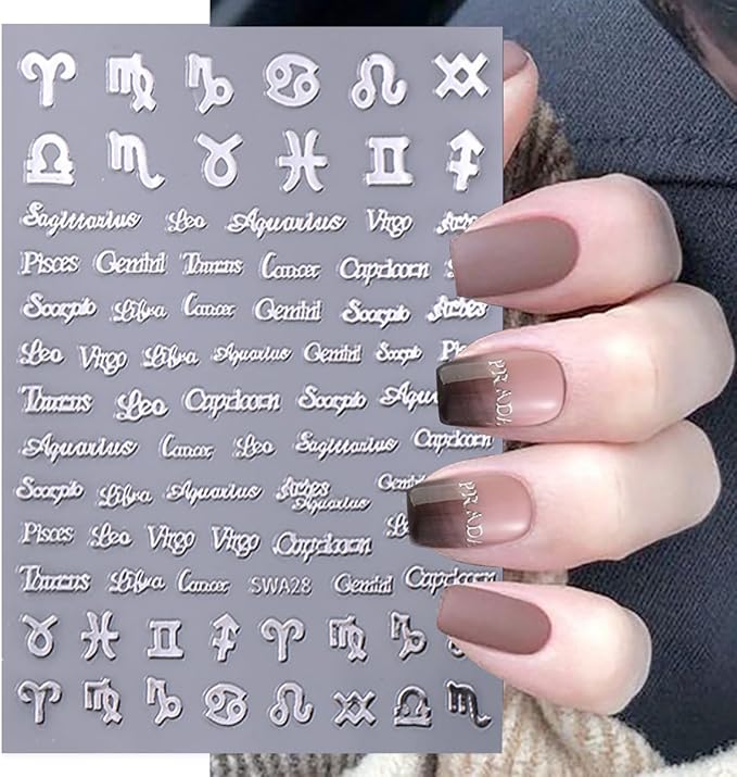 6 Sheets Letters Nail Art Stickers for Nail Art 3D Self-Adhesive Gold Silver Pink Initial Alphabet Nail Decals English Alphabet Nail Stickers Nail Art Supplies for Women Girls DIY Manicure Salon