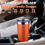 20 oz Tumbler with Lids and Straws, Stainless Steel Insulated Coffee Tumbler - Image 6