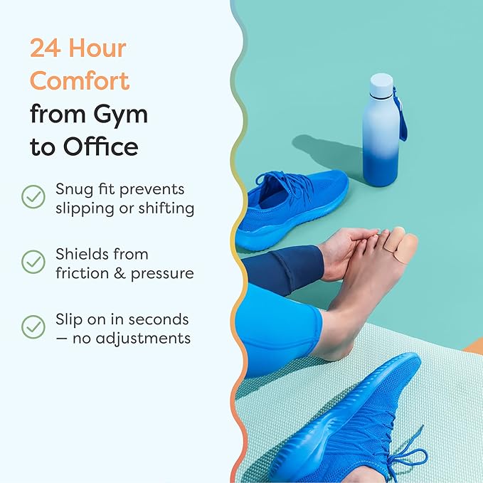 ZenToes 6 Pack Gel Toe Cap and Protector - Cushions and Protects to Provide Relief from Missing or Ingrown Toenails, Corns, Blisters, Hammer Toes (Variety, Beige)