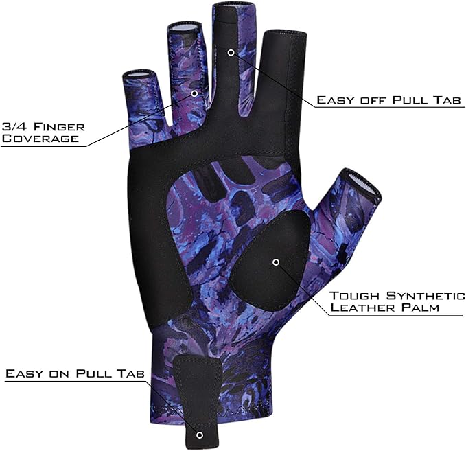 KastKing Sol Armis Sun Gloves UPF50+ Fishing Gloves UV Protection, Sun Protection for Outdoor, Kayaking, Rowing