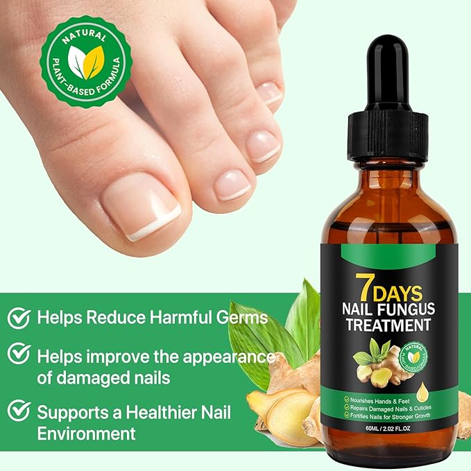 Ginger Nail Growth Strengthener Serum – Ginger-Infused Nail Repair Oil for Care, Natural Nail and Strengthener Solution