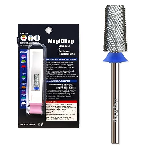 Professional Nail Drill Bits, Tungsten Carbide Cross Cut Tapered Barrel 3/32'' Safety Bits, Left and Right Hand Use, Remove Gel Fast, Manicure Pedicure Cuticle Gel Polishing, Medium.