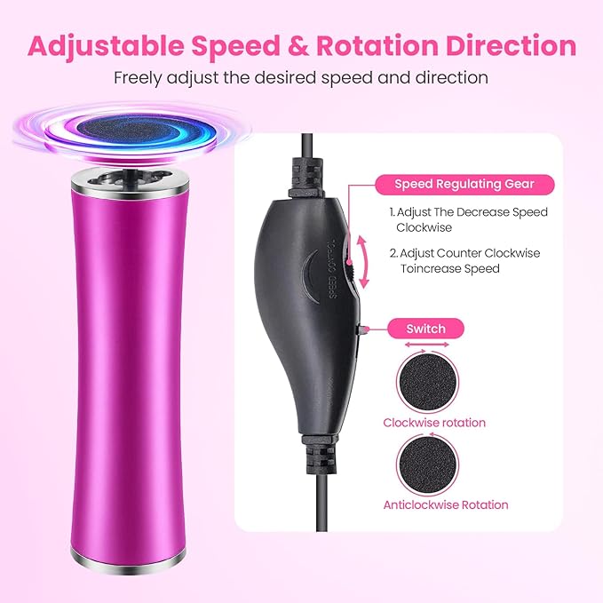 Electric Foot Callus Remover with 36 in 1 Pedicure Kit | Adjustable Speed | Mini Portable | 60 Pcs Sandpaper Discs | Professional Electric Callus Remover for Feet for Dead Skin and Calluses