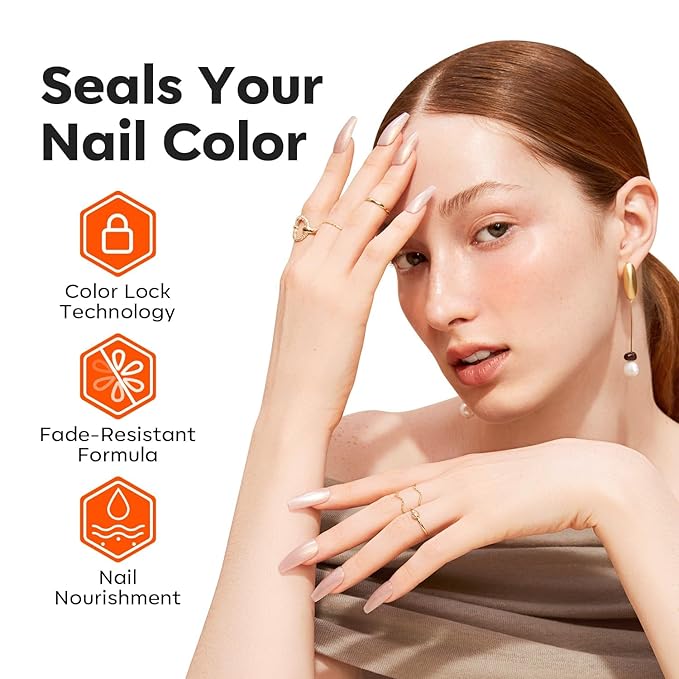 modelones 3-in-One Nail Polish Top Coat and Base Coat, Nail Strengthener, 15 Ml Clear Nail Polish Quick Dry Long Lasting Shine Chip Fade Resistant Nails Protect Care 2025 Gifts for Women