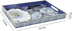 Serving Tray with Handles, 15.7 * 11.8 inches, Plastic Ottoman Tray with - Image 2