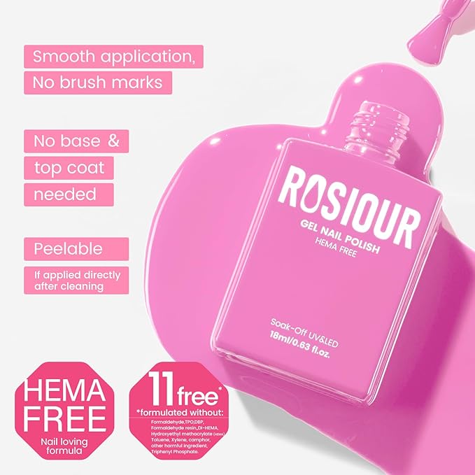 HEMA and TPO Free Gel Nail Polish Kit with U V Light, Violet One Step Gel Nail Polish 3-in-1, No Need Base and Top Coat Nail Kit with Everything, Nail Starter Manicure Tools Gifts for Women