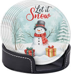 Winter Let it Snow Snowman Coasters - Image 2