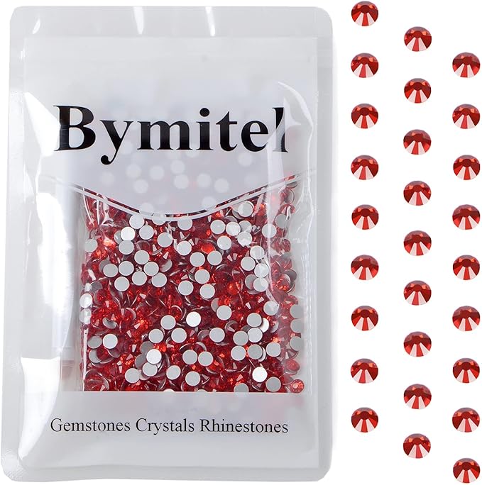 1440PCS Art Nail Rhinestones Non Hotfix Glue Fix Round Crystals Glass Flatback for DIY Jewelry Making with one Picking Pen (ss20 1440pcs, Siam)