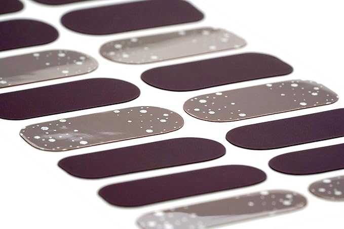 | Nail Polish Strips | 20 Stylish Strips | Brighter, Thicker, Tougher | Includes Cuticle Stick, Nail File, & Nail Wipes (Mauve Matte, Nude & Glitz)