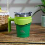 Konokyo 10 oz Tumbler with Handle and Straw, Insulated Travel Mug | Matcha - Image 6