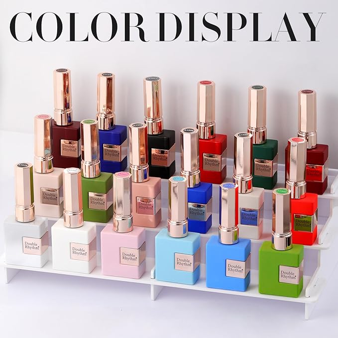 Double Rhythm 0.50 OZ Translucent Gel Polish Same Color Same Bottle Sheer Pastel Neutral Natural Milky 15 ML Jelly UV Nail Art DIY at Home (Cream Yellow-A1526)