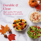 Prestee 12 Pack Clear Plastic Serving Bowls - 53 Oz Round Reusable and - Image 2