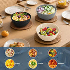 Wheat Straw Bowls Sets of 6, 26oz Plastic Bowl Reusable, Unbreakable Cereal Bowl - Image 5