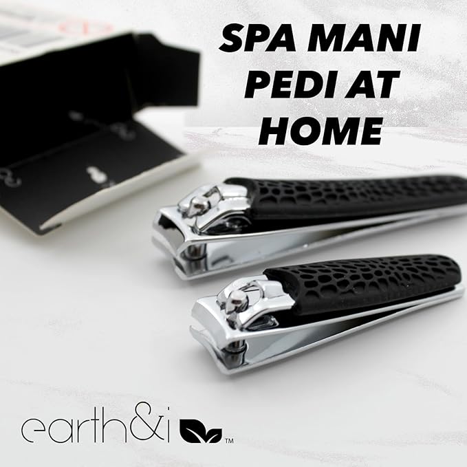Best > Non-Slip < Stainless Steel Nail Clippers Set of 2, Large Toenail Clippers and Nail Trimmers, Toe Nail Clippers, Sharp Nail Clippers, Textured Silicon Handle to Prevent Slipping, Long Handle