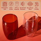 Double Walled Coffee Glass Set of 2 - Image 2